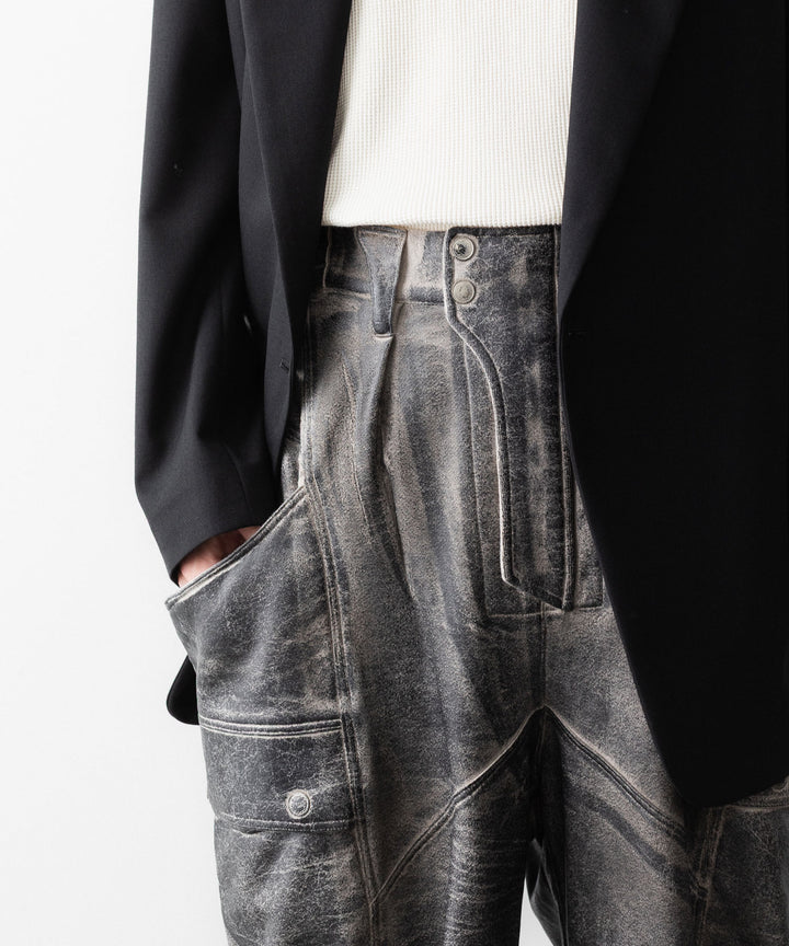 【SUBLATIONS】CRACKING COATED BANANA CUTTING PANTS - SAND BEIGE BASE