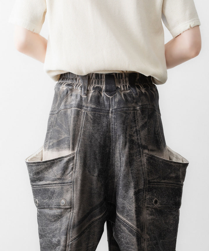 【SUBLATIONS】CRACKING COATED BANANA CUTTING PANTS - SAND BEIGE BASE