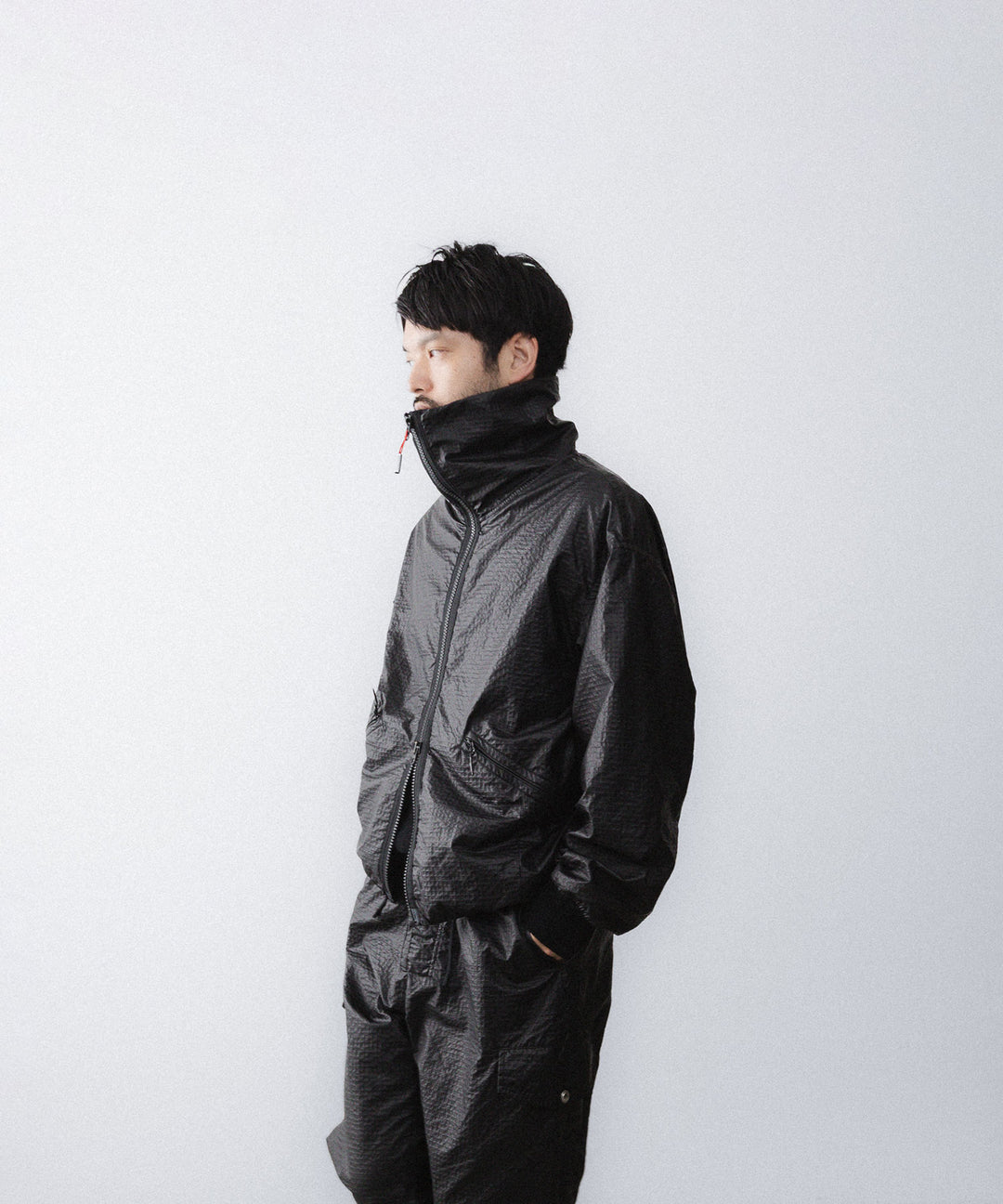 【paratrait】FROG SKIN BLOUSON - BLACK