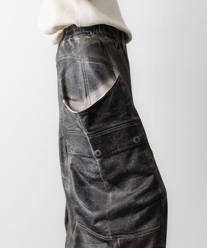 【SUBLATIONS】CRACKING COATED BANANA CUTTING PANTS - SAND BEIGE BASE