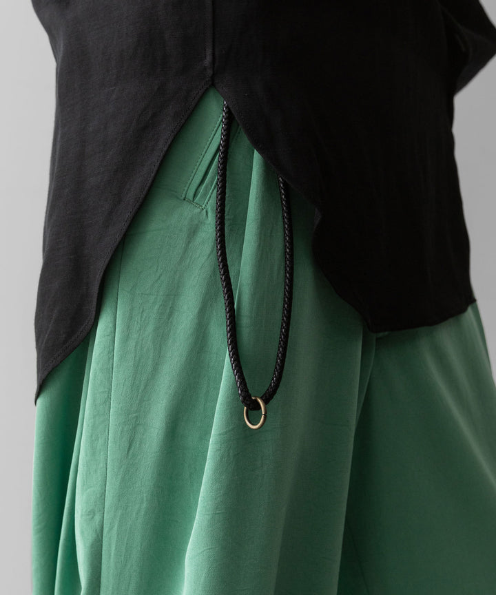【ANTHEM A】POWDERY VISCOSE NO-BRAINER PANTS - GREEN