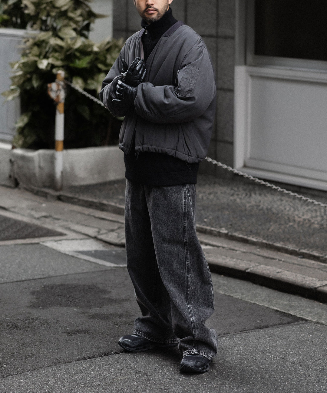 ANTHEM A アンセムエー PIGMENT AND DYE PUFFER MILITARY BLOUSONのDUSTY BLACK 公式通販サイトsession福岡セレクトショップ