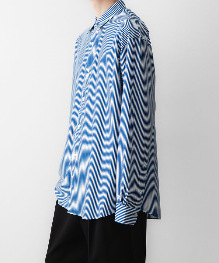 KANEMASA PHIL. カネマサフィルの46G STRIPE MODEST SHIRTのNAVY WHITE 公式通販サイトsession福岡セレクトショップ