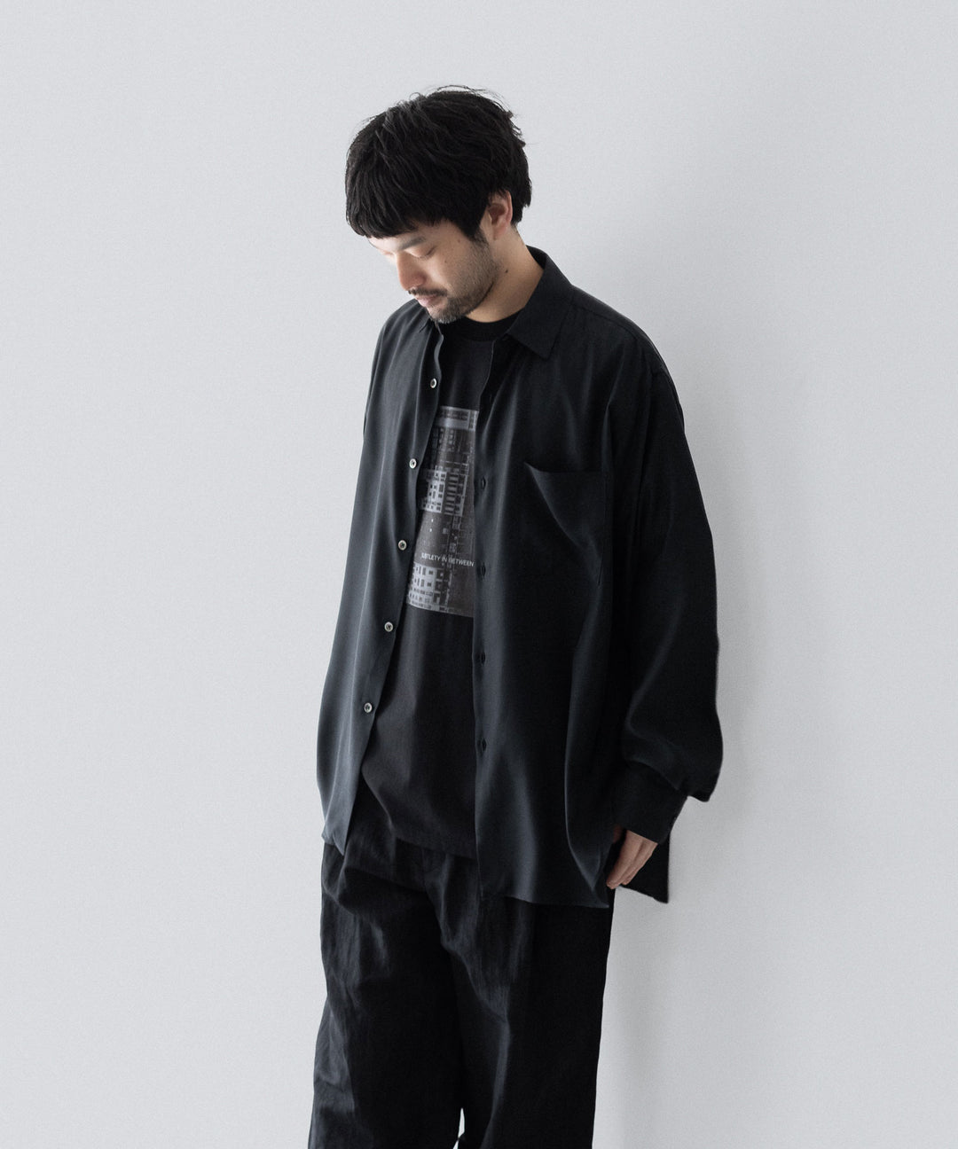 ssstein(シュタイン)のOVERSIZED PRINT TEE [SUBTLETY] - BLACKの公式通販サイトsession福岡セレクトショップ