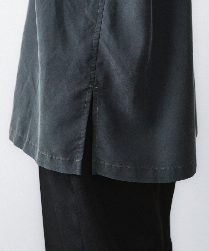 【ANTHEM A】POWDERY FADE POPLIN OPEN COLLAR SHIRT - CARBON公式通販サイトsession福岡セレクトショップ