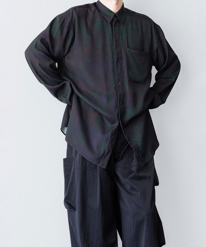 ANTHEM A-アンセムエーのLAYER PATTERN PRINTED SHIRTのFOG NAVY 公式通販サイトsession福岡セレクトショップ