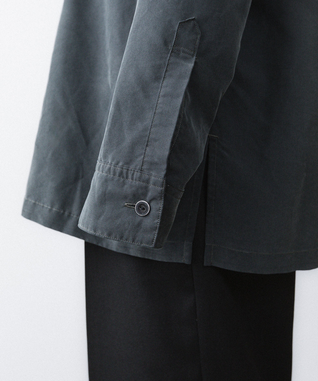 【ANTHEM A】POWDERY FADE POPLIN OPEN COLLAR SHIRT - CARBON公式通販サイトsession福岡セレクトショップ