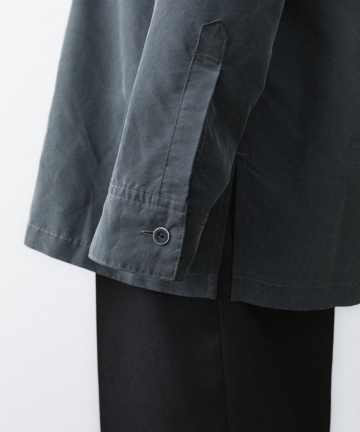 【ANTHEM A】POWDERY FADE POPLIN OPEN COLLAR SHIRT - CARBON公式通販サイトsession福岡セレクトショップ