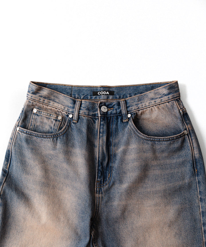 CODA コーダのDUST INDIGO ACID WASH BREAK CUT FLARED JEANSのDUST INDIGO 公式通販サイトsession福岡セレクトショップ