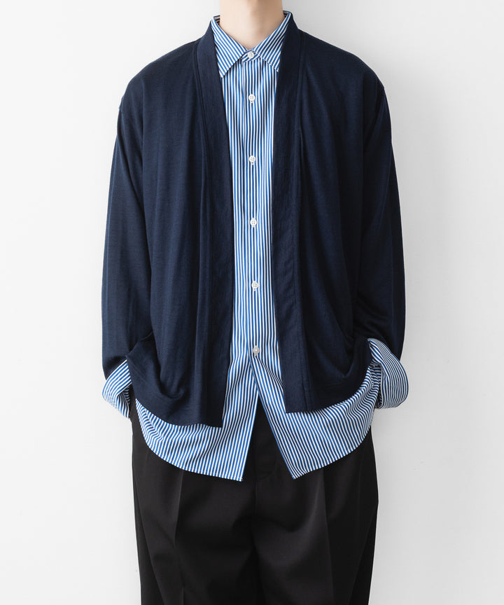 KANEMASA PHIL. カネマサフィルの46G STRIPE MODEST SHIRTのNAVY WHITE 公式通販サイトsession福岡セレクトショップ
