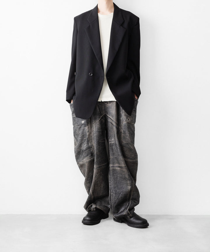 【SUBLATIONS】CRACKING COATED BANANA CUTTING PANTS - SAND BEIGE BASE