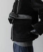 画像をギャラリービューアに読み込む, 【INTÉRIM】WIDE COTTON CORDUROY SPORTS JACKET - BLACK
