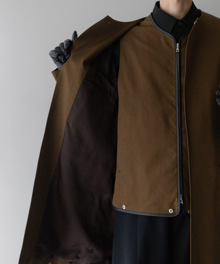 stein(シュタイン)の24SSコレクションCOTTON TWILL LAYERED JACKETの CAMEL