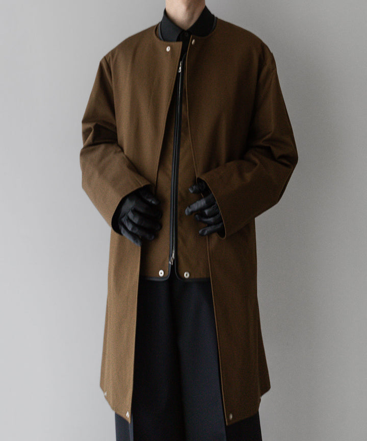 stein(シュタイン)の24SSコレクションCOTTON TWILL LAYERED JACKETの CAMEL