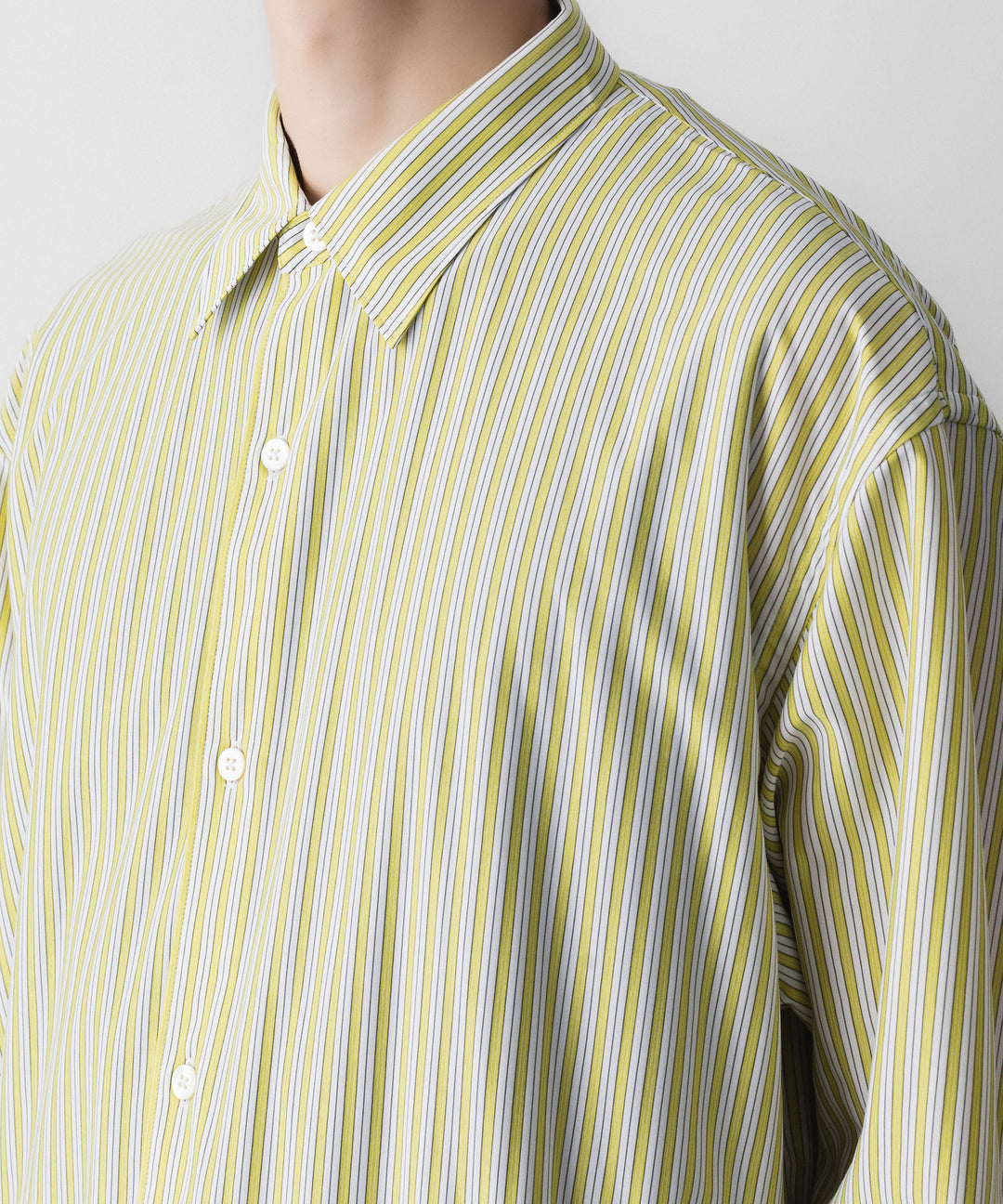 KANEMASA PHIL. カネマサフィルの46G STRIPE MODEST SHIRTのYELLOW BLACK 公式通販サイトsession福岡セレクトショップ