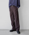【INTÉRIM】LIMITED FADE BROWN 2-TUCK STRAIGHT SLACKS - WINE BROWN