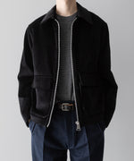 画像をギャラリービューアに読み込む, 【INTÉRIM】WIDE COTTON CORDUROY SPORTS JACKET - BLACK
