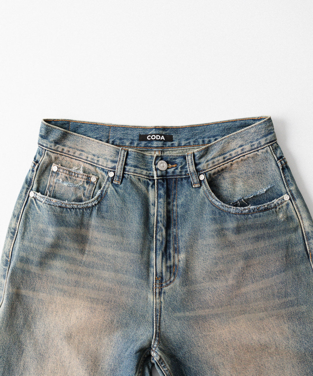 CODA コーダのFADED DIRTY INDIGO WASHED  BREAK CUT WIDE FLARED JEANSのFADED DIRTY INDIGO 公式通販サイトsession福岡セレクトショップ