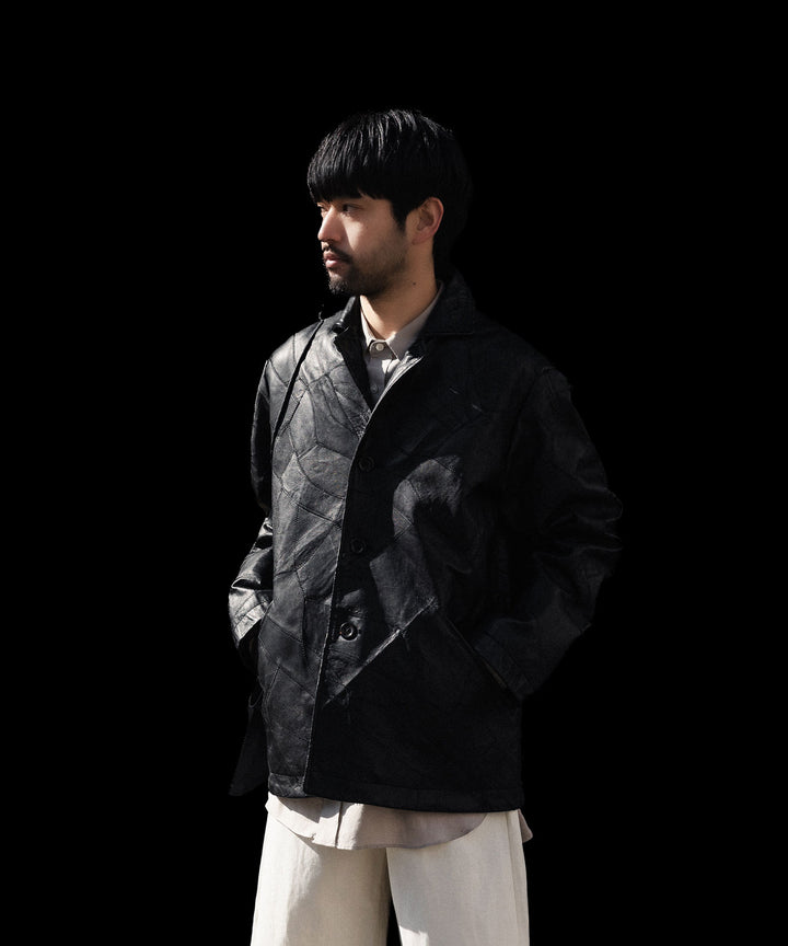 ANTHEM A アンセムエーのCOW LEATHER UNEVEN JACKETのBLACK 公式通販サイトsession福岡セレクトショップ