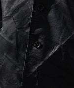 画像をギャラリービューアに読み込む, ANTHEM A アンセムエーのCOW LEATHER UNEVEN JACKETのBLACK 公式通販サイトsession福岡セレクトショップ
