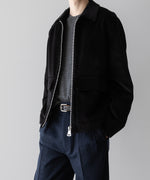 画像をギャラリービューアに読み込む, 【INTÉRIM】WIDE COTTON CORDUROY SPORTS JACKET - BLACK
