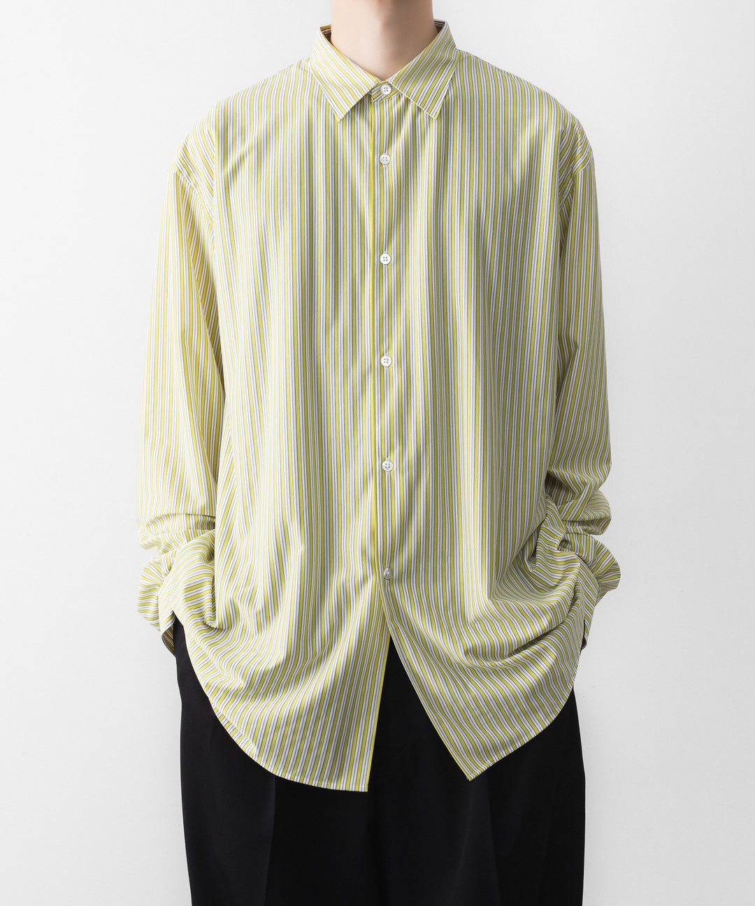 KANEMASA PHIL. カネマサフィルの46G STRIPE MODEST SHIRTのYELLOW BLACK 公式通販サイトsession福岡セレクトショップ