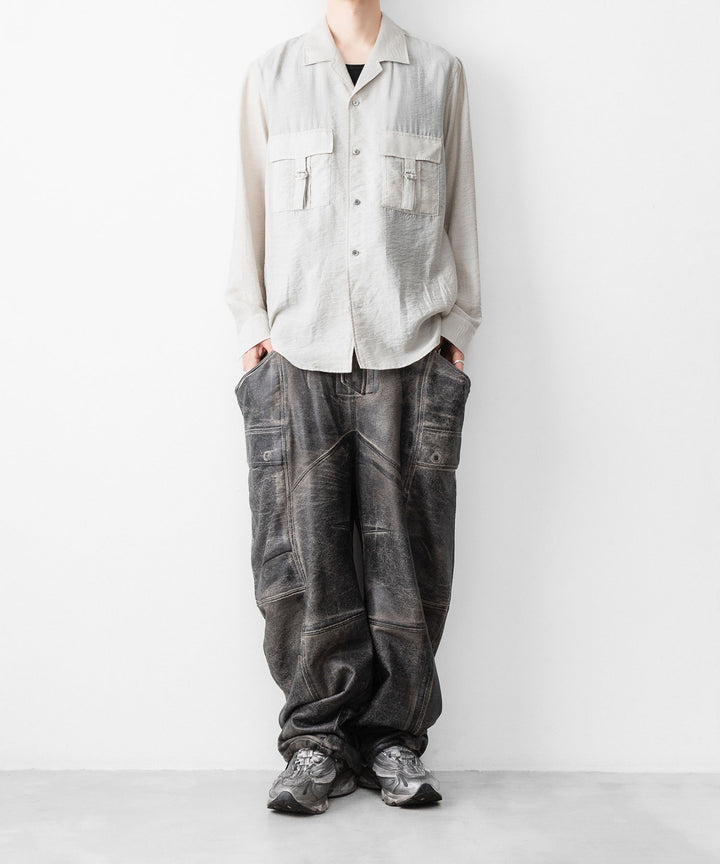 【SUBLATIONS】CRACKING COATED BANANA CUTTING PANTS - SAND BEIGE BASE
