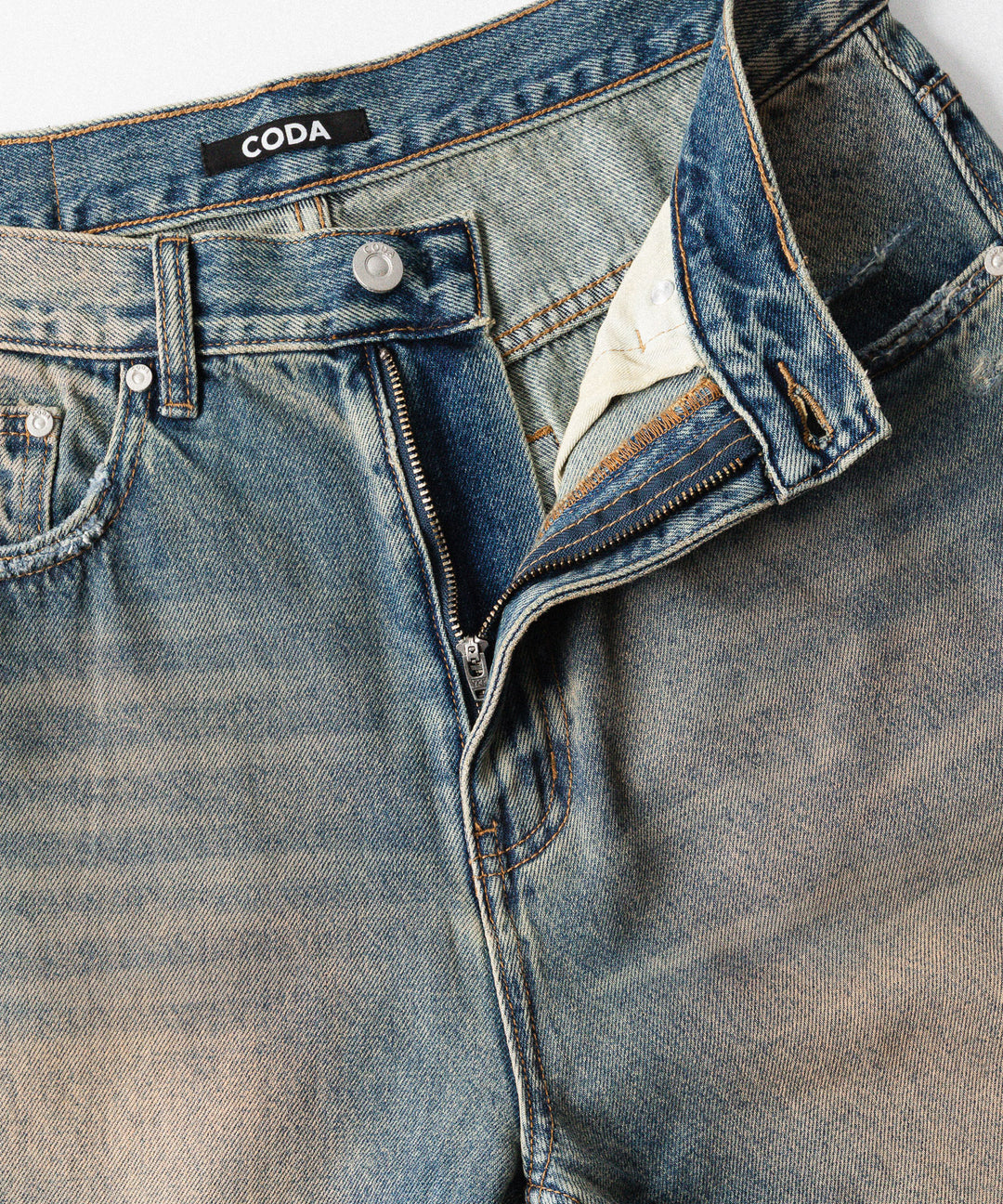 CODA コーダのFADED DIRTY INDIGO WASHED  BREAK CUT WIDE FLARED JEANSのFADED DIRTY INDIGO 公式通販サイトsession福岡セレクトショップ