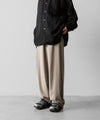 【ANTHEM A】POWDERY VISCOSE NO-BRAINER PANTS - SAND BEIGE