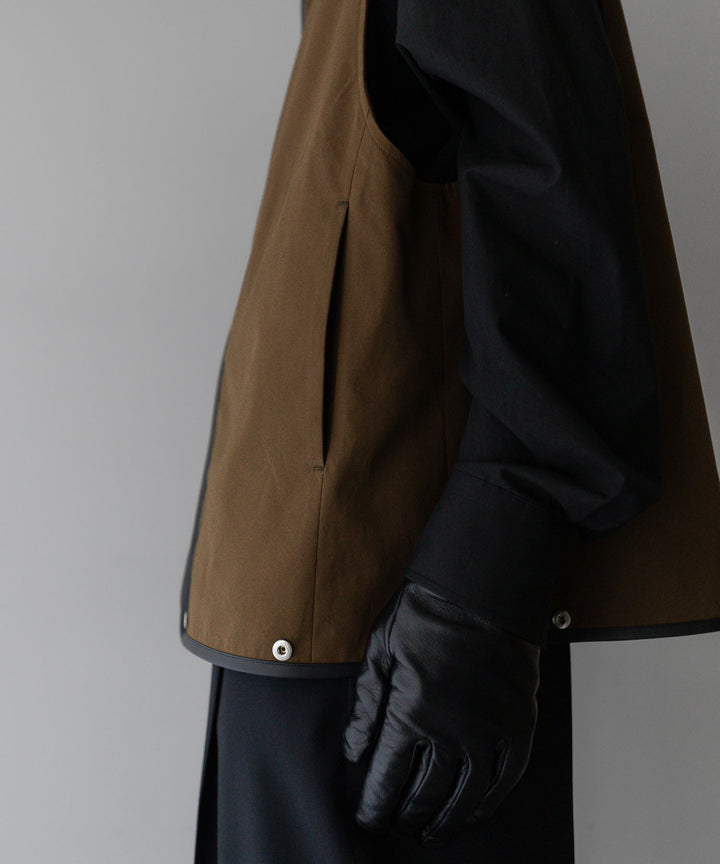 stein(シュタイン)の24SSコレクションCOTTON TWILL LAYERED JACKETの CAMEL