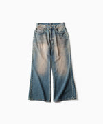 画像をギャラリービューアに読み込む, CODA コーダのFADED DIRTY INDIGO WASHED  BREAK CUT WIDE FLARED JEANSのFADED DIRTY INDIGO 公式通販サイトsession福岡セレクトショップ
