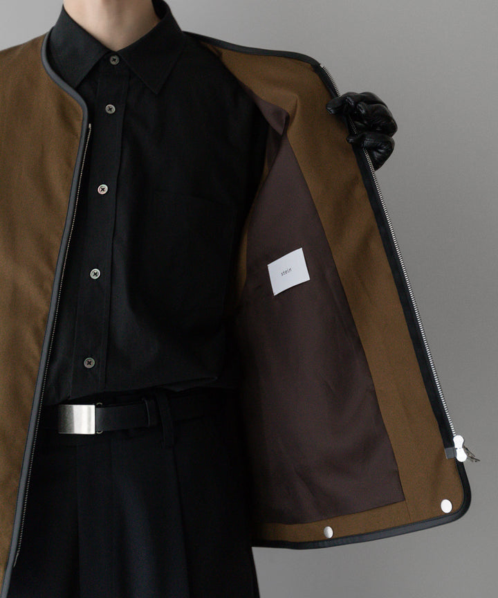 stein(シュタイン)の24SSコレクションCOTTON TWILL LAYERED JACKETの CAMEL
