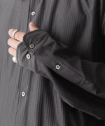 画像をギャラリービューアに読み込む, KANEMASA PHIL. カネマサフィルの46G STRIPE MODEST SHIRTのCHARCOAL BROWN 公式通販サイトsession福岡セレクトショップ
