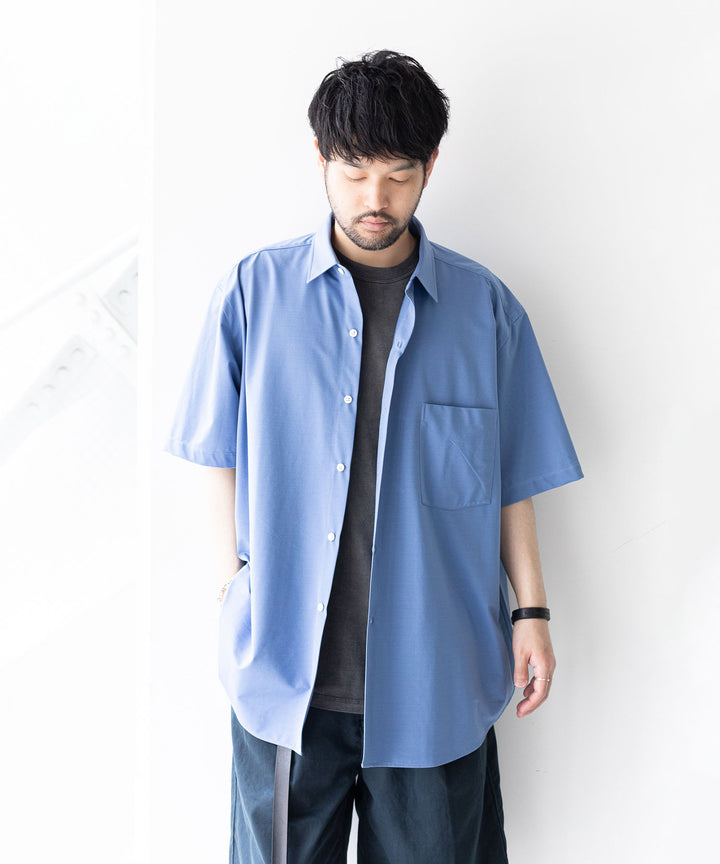 KANEMASA(カネマサ)の23SSコレクションのROYAL OX DRESS JERSEY SHORT SLEEVE SHIRTのULTRA MARINE
