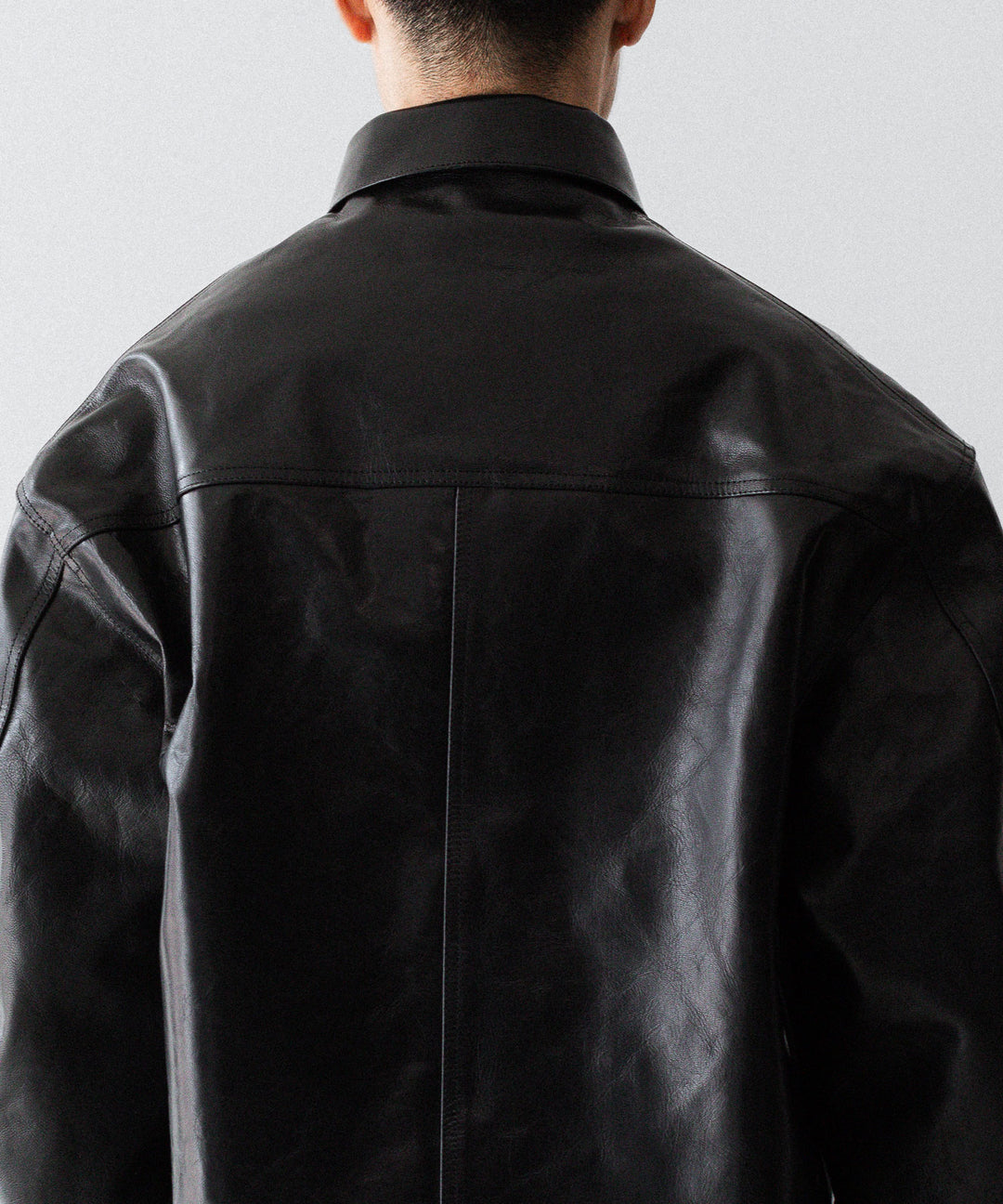 INTÉRIM - インテリムの FULL VEGETABLE TANNED GOAT LEATHER HYPER BIG CAR COATのBLACK公式通販サイトsession福岡セレクトショップ