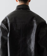 画像をギャラリービューアに読み込む, INTÉRIM - インテリムの FULL VEGETABLE TANNED GOAT LEATHER HYPER BIG CAR COATのBLACK公式通販サイトsession福岡セレクトショップ
