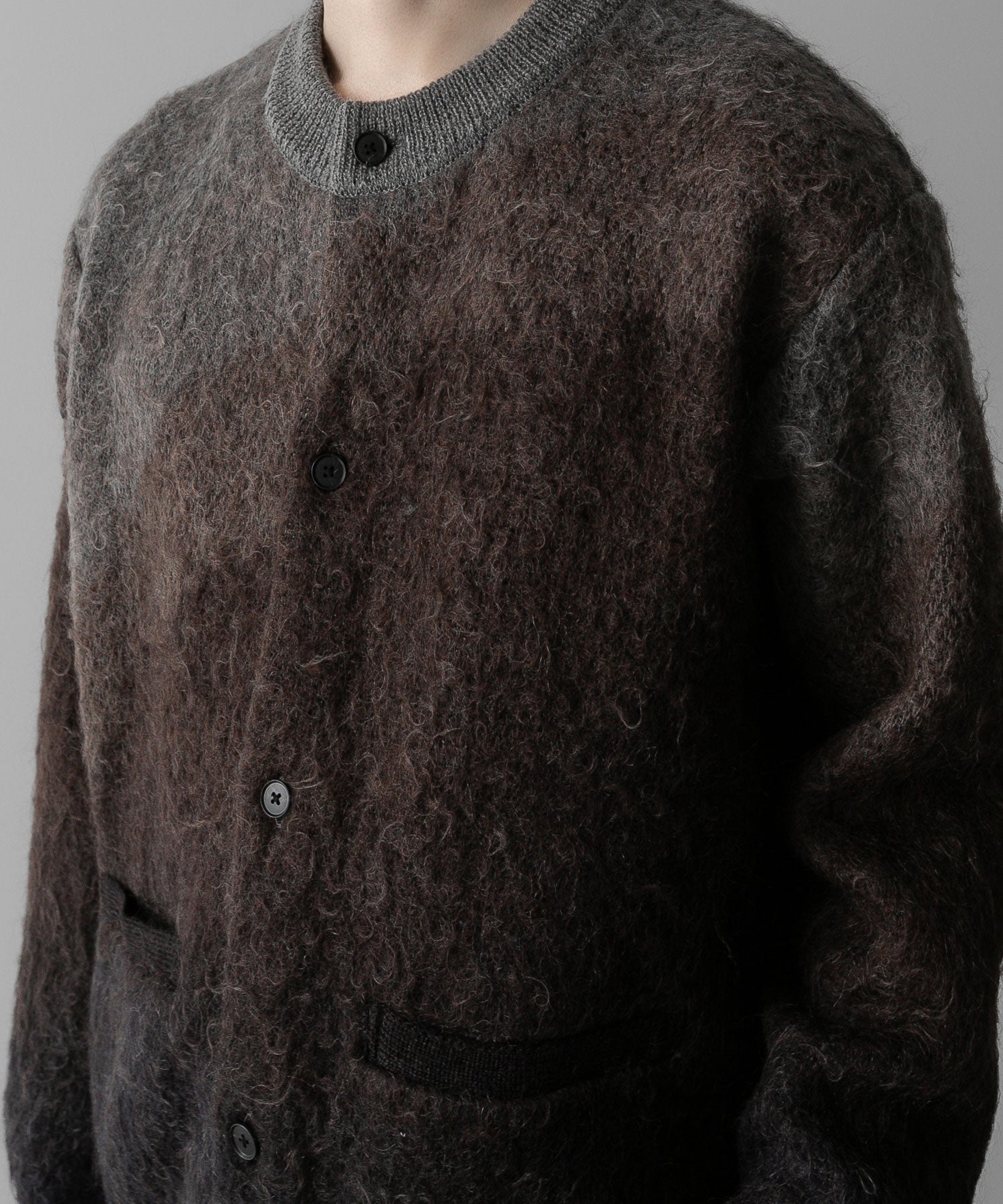 ssstein(シュタイン)の24AWコレクション GRADATION MOHAIR KNIT CARDIGAN - BROWN GREY GRADATION 公式通販サイトsession福岡セレクトショップ