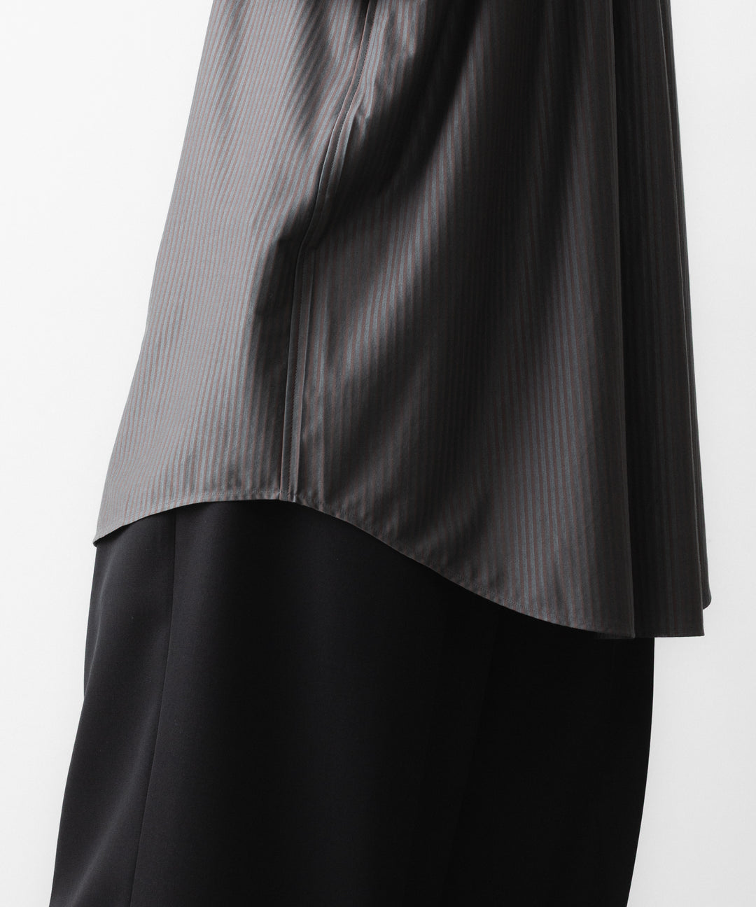 KANEMASA PHIL. カネマサフィルの46G STRIPE MODEST SHIRTのCHARCOAL BROWN 公式通販サイトsession福岡セレクトショップ