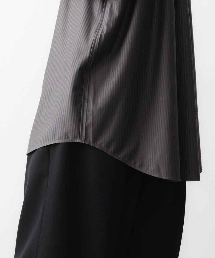 KANEMASA PHIL. カネマサフィルの46G STRIPE MODEST SHIRTのCHARCOAL BROWN 公式通販サイトsession福岡セレクトショップ