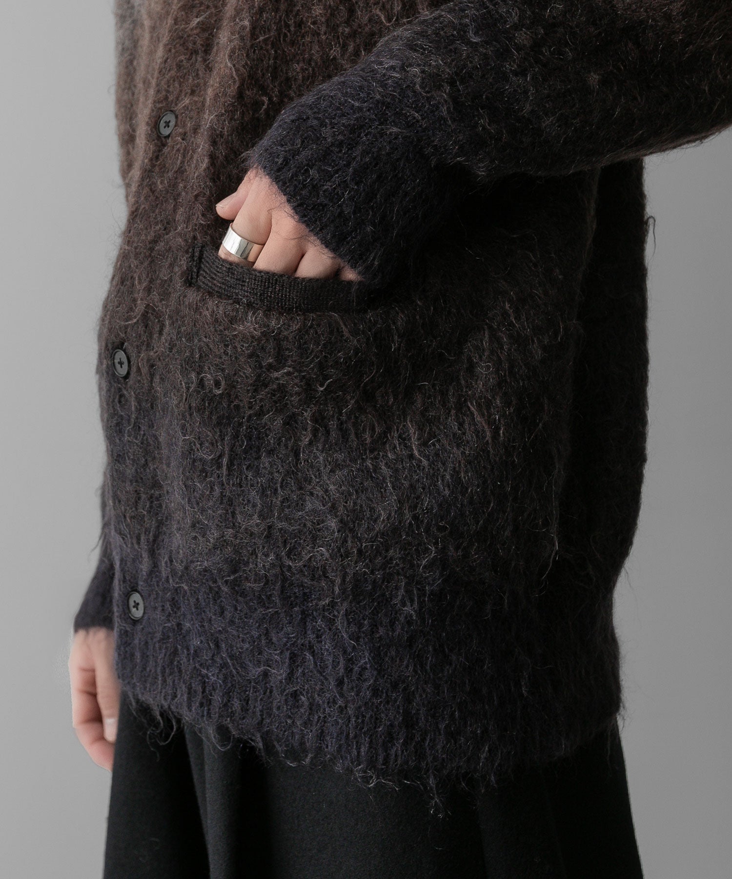 ssstein(シュタイン)の24AWコレクション GRADATION MOHAIR KNIT CARDIGAN - BROWN GREY GRADATION 公式通販サイトsession福岡セレクトショップ