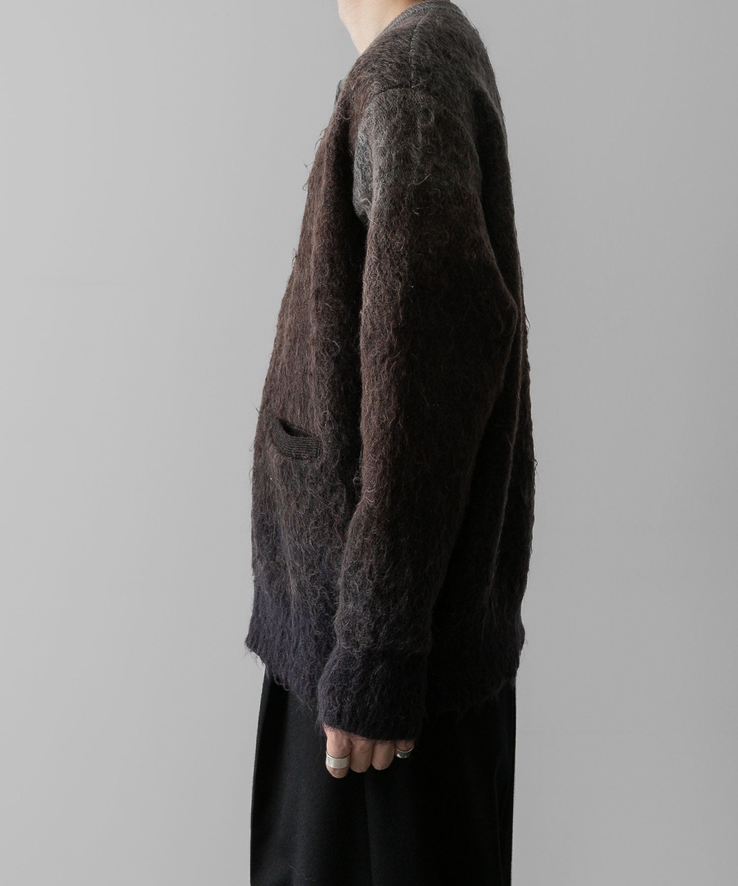 ssstein(シュタイン)の24AWコレクション GRADATION MOHAIR KNIT CARDIGAN - BROWN GREY GRADATION 公式通販サイトsession福岡セレクトショップ