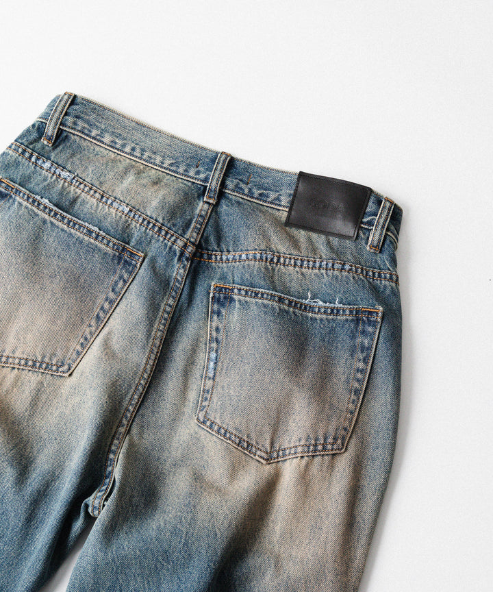 CODA コーダのFADED DIRTY INDIGO WASHED  BREAK CUT WIDE FLARED JEANSのFADED DIRTY INDIGO 公式通販サイトsession福岡セレクトショップ