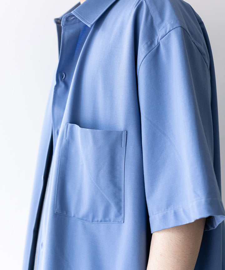 KANEMASA(カネマサ)の23SSコレクションのROYAL OX DRESS JERSEY SHORT SLEEVE SHIRTのULTRA MARINE