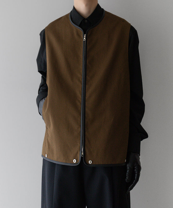 stein(シュタイン)の24SSコレクションCOTTON TWILL LAYERED JACKETの CAMEL