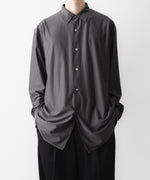 画像をギャラリービューアに読み込む, KANEMASA PHIL. カネマサフィルの46G STRIPE MODEST SHIRTのCHARCOAL BROWN 公式通販サイトsession福岡セレクトショップ
