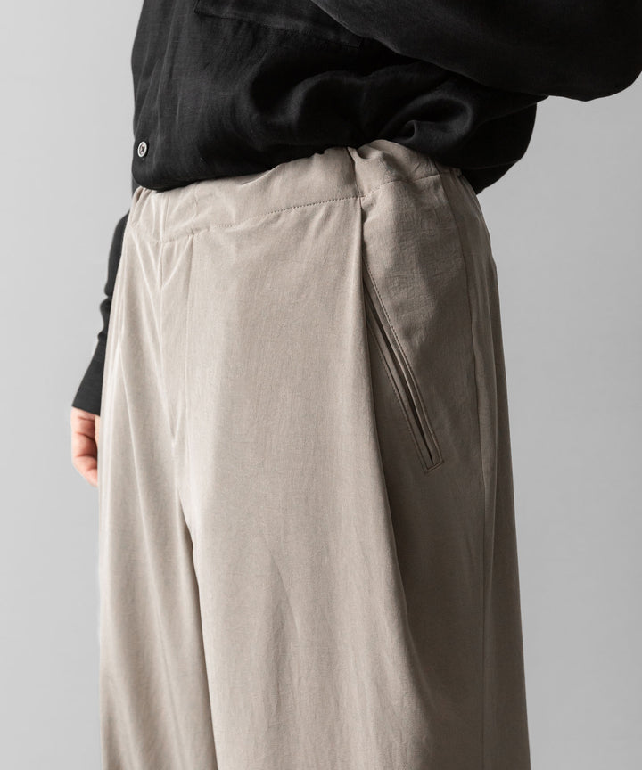 【ANTHEM A】POWDERY VISCOSE NO-BRAINER PANTS - SAND BEIGE