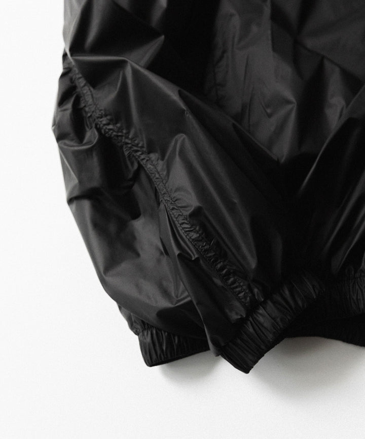 ssstein(シュタイン)のEXTRA LIGHT NYLON SHIRRED ZIP HOOD JACKET -BLACKの公式通販サイトsession福岡セレクトショップ