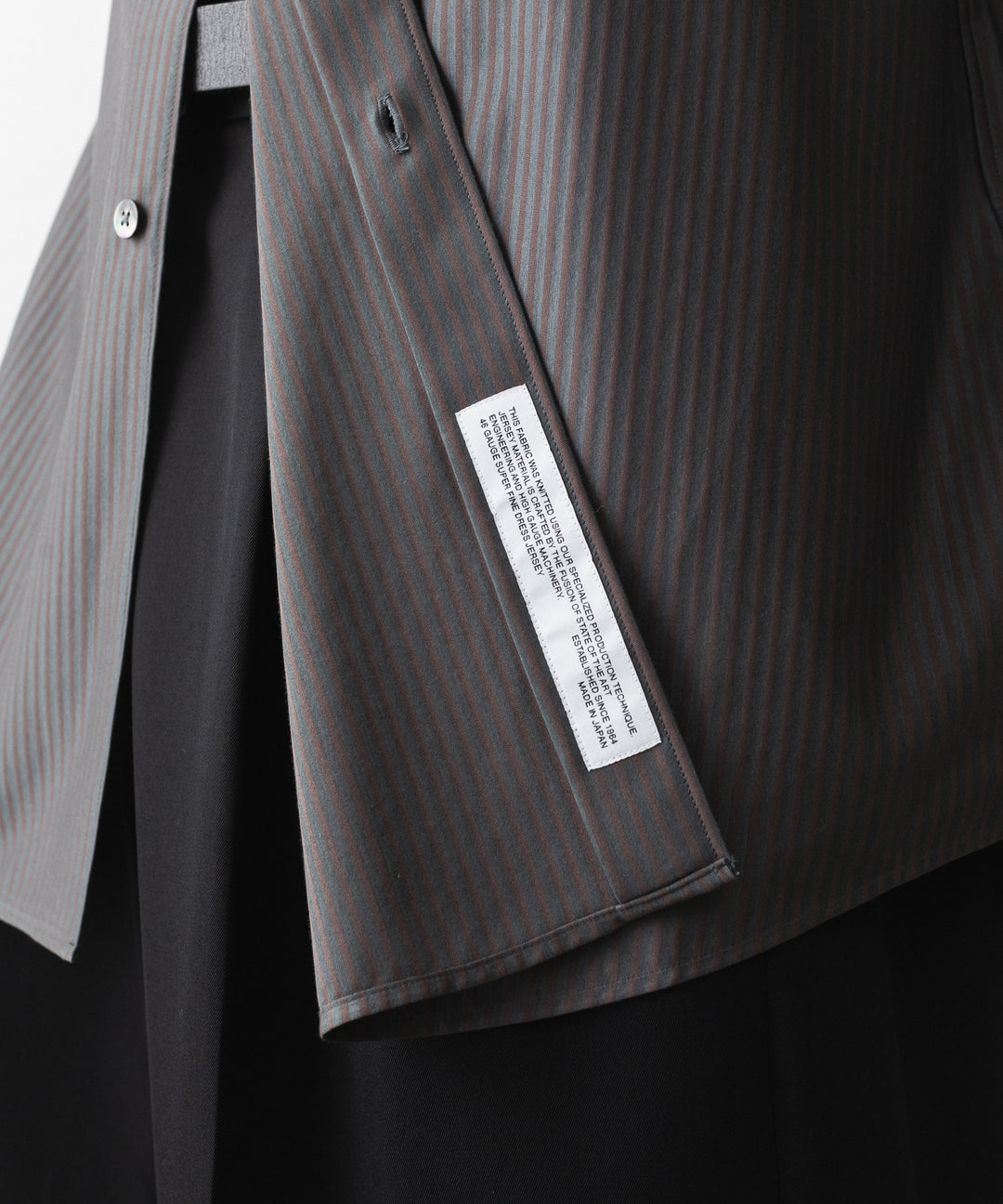 KANEMASA PHIL. カネマサフィルの46G STRIPE MODEST SHIRTのCHARCOAL BROWN 公式通販サイトsession福岡セレクトショップ