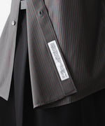 画像をギャラリービューアに読み込む, KANEMASA PHIL. カネマサフィルの46G STRIPE MODEST SHIRTのCHARCOAL BROWN 公式通販サイトsession福岡セレクトショップ
