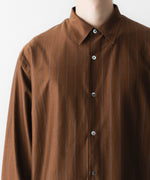 画像をギャラリービューアに読み込む, KANEMASA PHIL. カネマサフィルの46G STRIPE MODEST SHIRTのBROWN BLUE 公式通販サイトsession福岡セレクトショップ
